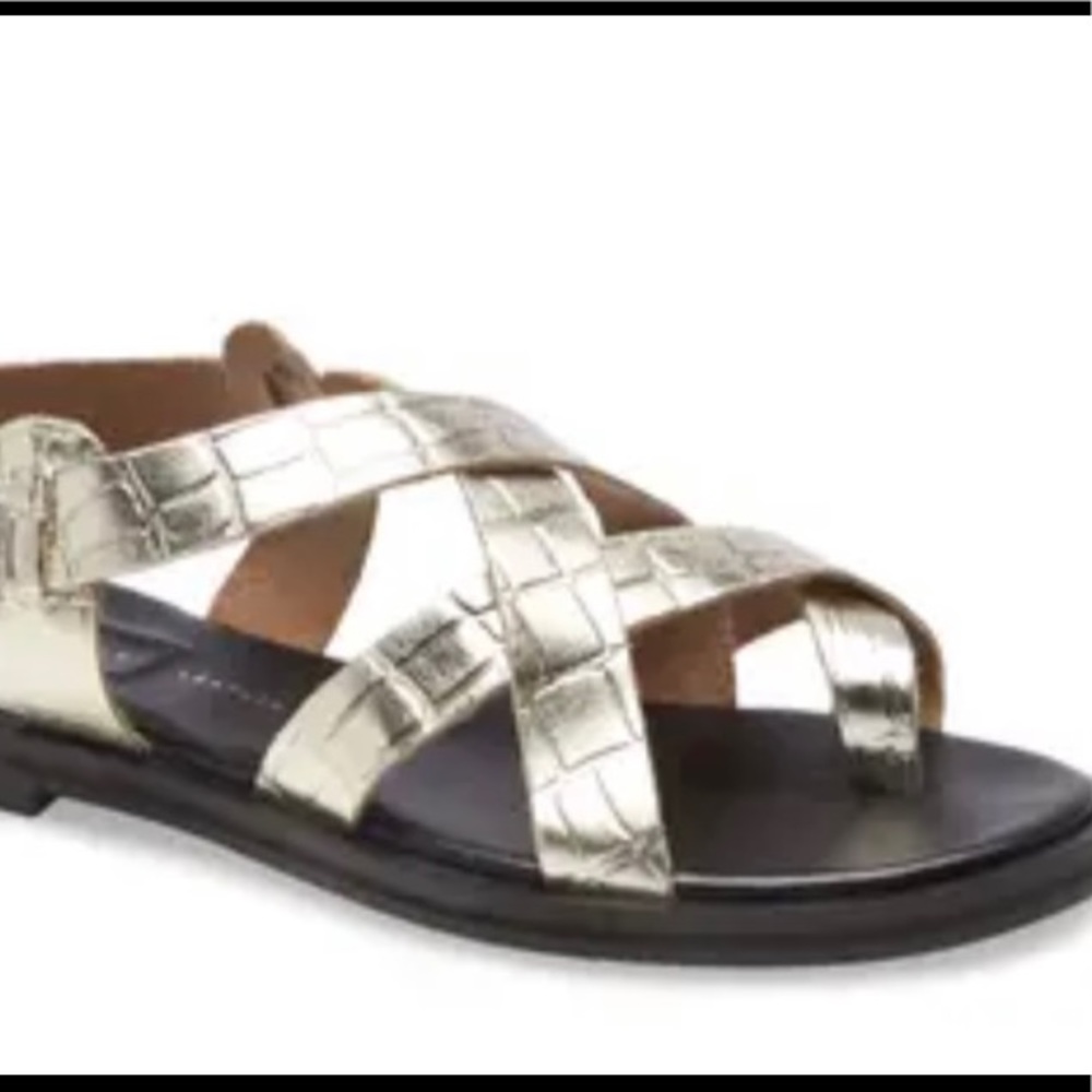 Topshop Paige Studded Sandal leather Golden 8.5